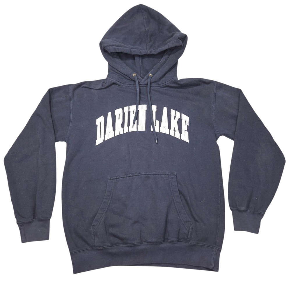 Prairie Mountain VTG Darien Lake Hoodie Sweatshirt Navy Blue Graphic Sz S